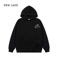 NEW LAKE小杭还没吃饱原创国潮美式复古闪电印花连帽卫衣男女情侣百搭