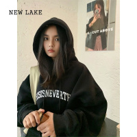 NEW LAKE一只土狗/美式复古新款卫衣女连帽套头冬韩版宽松慵懒风