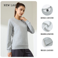 NEW LAKE361运动卫衣女2024新款圆领套头衫上衣女士宽松休闲运动服