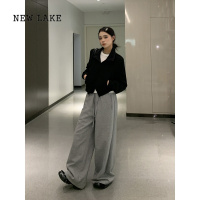 NEW LAKESIXI春秋 轻松实穿派 正肩立领拉链卫衣开衫女修身短版外套