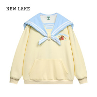 NEW LAKETUDOU土豆猫原创领立体小熊卫衣女学院风宽松设计感24新款