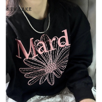 NEW LAKE韩国mardimercredi卫衣男女小雏菊腊肠狗刺绣印花金高银同款