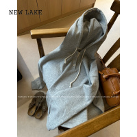 NEW LAKE韩国小众高级 爱这个腔调 !文艺慵懒休闲连帽抽绳卫衣女 秋新款