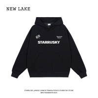 NEW LAKE星空商店潮牌美式印花连帽卫衣男女情侣款宽松oversize上衣外套潮