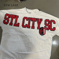 NEW LAKENCAA老美球队联盟刺绣圆领卫衣男女同款美式复古潮牌情侣上衣