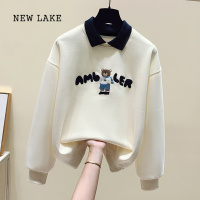 NEW LAKE初中生可爱卫衣女新款高中学生潮流ins时尚甜美洋气宽松上衣