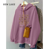 NEW LAKE卫衣女2024新款连帽加绒大码女装宽松上衣本命年龙年衣服
