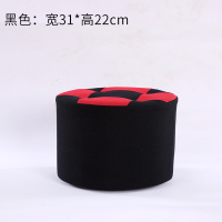 皇豹实木小凳子创意布艺圆凳时尚客厅沙发凳茶几凳矮凳家用成人小板凳