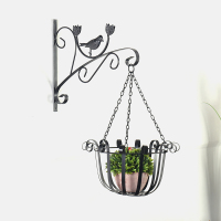 皇豹田园风铁艺创意壁挂花架墙上支架吊篮走廊户外阳台绿萝悬挂花篮子花架