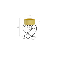 皇豹北欧现代铁艺落地式小空间客厅植物装饰大盆绿萝轻奢摆件心形花架花架