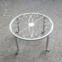 皇豹奢谜 欧式铁艺落地式多层吊篮小矮花架 摆设花盆架小凳子花架花托花架