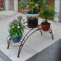 皇豹欧式半圆花架子多层室内家用铁艺阳台绿萝简约客厅落地拱形花盆架花架