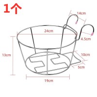 皇豹不锈钢阳台户外花盆架托盘花架栏杆挂式盆架护栏窗台盆栽置物架花架