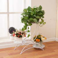 皇豹欧式花架铁艺多层阳台地面客厅室内花盆架绿萝吊兰置物架盆景架子花架