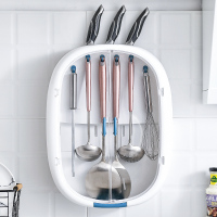 皇豹厨房置物架免打孔锅铲子勺子刀架壁挂式厨具用品收纳家用大全置物架