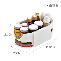 皇豹厨房多功能旋转调味品调料架子转角置物架用品家用大全收纳架转盘置物架