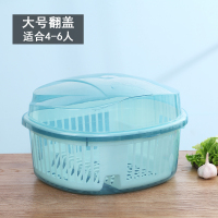 皇豹厨房家用带盖碗盆碗碟置物架塑料碗柜装碗筷收纳盒放碗箱沥水碗架置物架