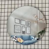 皇豹浴室镜挂墙免打孔洗手卫生间全身贴墙家用梳化妆洗脸盆玻璃圆镜子化妆镜