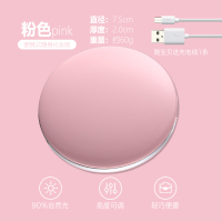 皇豹led化妆镜女士便携折叠镜子宿舍随身小号补光带灯充电翻盖式时尚
