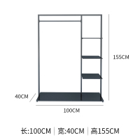 皇豹简易落地衣帽架单杆式网红挂衣服架子家用收纳北欧简约置地晾衣架衣帽架