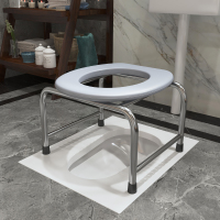 皇豹铜森圣兴折叠加固坐便椅移动厕所家用老人大便椅蹲坑凳孕妇马桶椅椅子