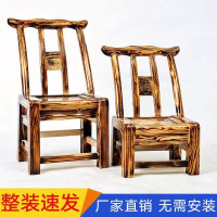 皇豹农村松木椅子全实木餐椅家用老式靠背椅儿童椅农家乐酒店用餐椅椅子