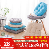 皇豹棉麻圆形榻榻米坐垫布艺沙发靠垫加厚方形椅子垫大号板凳办公座垫椅子