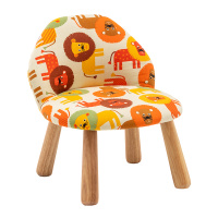 皇豹儿童小椅子靠背椅幼儿园宝宝可爱实木板凳家用矮款布艺小凳子矮凳椅子