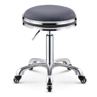 皇豹美容美发店专用升降椅子滑轮圆凳旋转理发店发廊按摩时尚大工凳子椅子