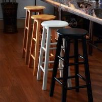 皇豹实木吧台椅酒吧高脚凳复古吧椅摄影圆凳子黑白简约高椅前台椅家椅子