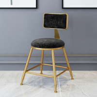 皇豹北欧吧台椅酒吧椅子靠背现代简约铁艺家用高脚凳网红服装店拍照椅子