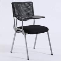 皇豹培训椅带桌板折叠学生教室职员椅简约一体网布会议室带写字板椅子椅子