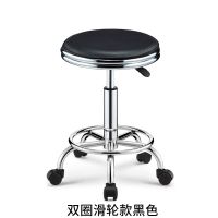 皇豹实验凳 实验室滑轮凳工作凳子实验室转椅海绵PU凳面圆凳升降旋转椅子
