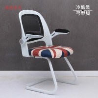 皇豹白色电竞椅简约游戏椅舒适卧室可升降转椅电脑椅单人办公弓形椅子椅子