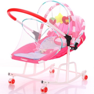 皇豹[专卖超大推杆款]婴儿摇摇椅宝宝躺椅童新生儿童摇篮椅睡床椅子
