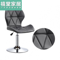 皇豹靠背的带轮子吧台凳子高脚凳椅子升降洽谈创意理发店滚轮椅时尚公椅子