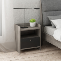 皇豹北欧实木床头柜置物架现代简约储物柜抽屉卧室床边小柜子收纳柜床头柜