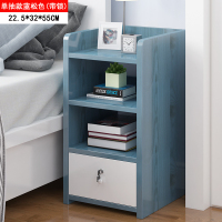 皇豹床头柜简约现代带锁储物柜文件柜床头收纳柜木质床边多功能小柜子床头柜