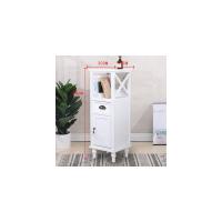 皇豹美式简约实木30cm床头柜卧室边角窄柜黑色收纳小柜子储物柜高斗柜床头柜