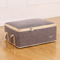 皇豹鸿森布艺衣服收纳箱特大号衣物整理箱有盖宿舍储物箱子家用容纳箱衣箱