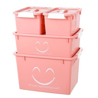 皇豹桌面塑料手提收纳箱子装衣服玩具收纳盒大号整理箱家用小号储物箱衣箱