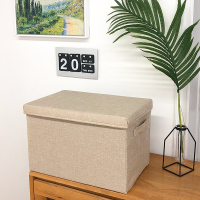 皇豹收纳箱布艺整理箱牛津布储物衣柜折叠棉麻家用衣服盒有盖箱子衣箱