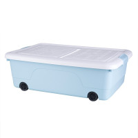 皇豹床底收纳箱大号 塑料整理箱子  床下衣服储物箱 加长双开门超值装衣箱