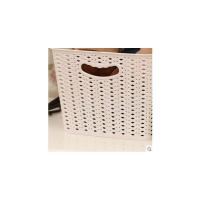 皇豹仿藤编加厚玩具收纳篮 塑料衣服塑料储物箱子收纳箱大号收纳筐衣箱