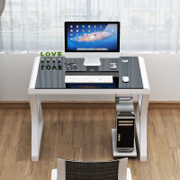 皇豹电脑台式桌简约现代转角书桌书架组合家用办公桌子钢化玻璃写字桌电脑桌