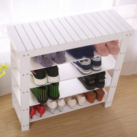 皇豹现货纯实木鞋架白色鞋柜现代简约经济型家用松木多层防尘玄关促销鞋柜