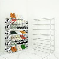 皇豹不锈钢鞋架带防尘罩转角布套鞋柜铁质经济型塔夫铝合金牛津铁架子鞋柜