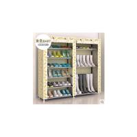 皇豹鞋柜简易多层多功能可放靴子双排大容量组装带防尘罩特价促销鞋架鞋柜