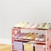 皇豹鞋柜卡通可爱鞋架用店铺空间塑料幼儿园小号宝宝省儿童多层迷你的鞋柜