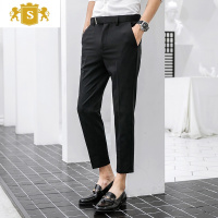 SUNTEK九分新款商务休闲裤韩版修身男士七分西裤潮牌长裤9分小脚裤男士休闲裤